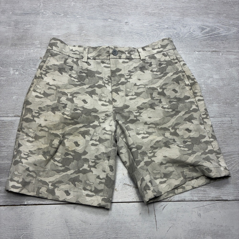 Vineyard Vines Breaker Shorts Mens 30 Grey Camo Performance Cotton Nylon Stretch